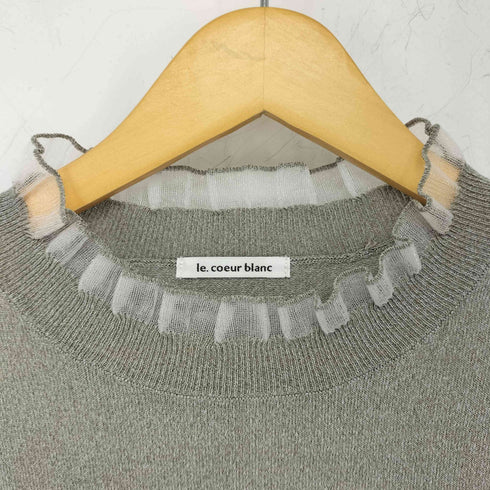 ルクールブラン le.coeur blanc シアーフリルニットプルオーバー レディース JPN:38